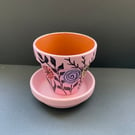 Handpainted mini plant pot