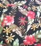 Red Hibiscus Flowers on  Black background Adult Apron - Image 3
