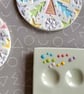 Handmade Ceramic Christmas Mandala Hanger, Bright Modern Hanging Decoration - Image 5