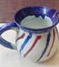 Stripey delectable ceramic jugs - Image 1