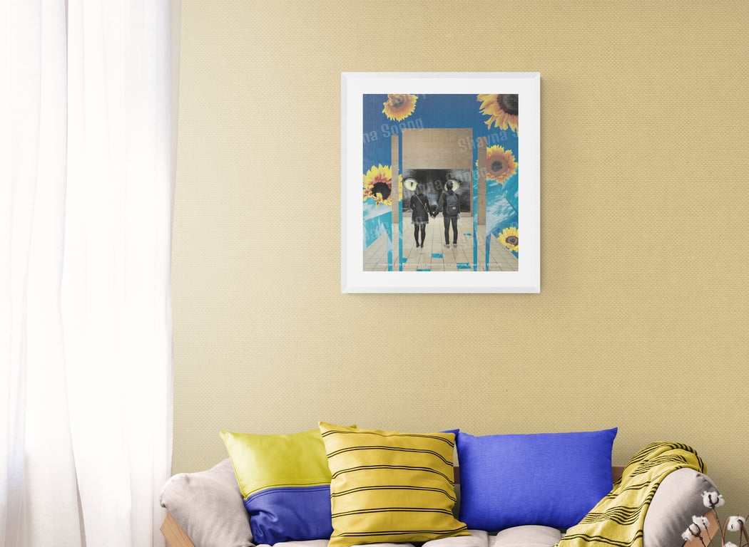 'Observed' print of handmade collage