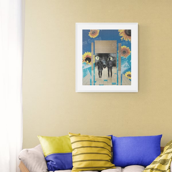 'Observed' print of handmade collage