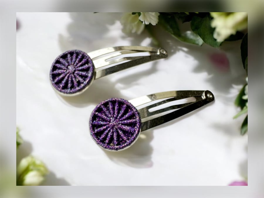 Dorset button hair clips