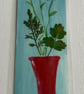 Handmade bookmark. Double sided, original artwork .floral design 