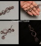 Knitted Scarf Pin – Copper Wire Shawl Pin, Antique Handmade Accessory