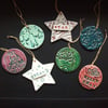 Bumper set of 7 ceramic Christmas decorations
