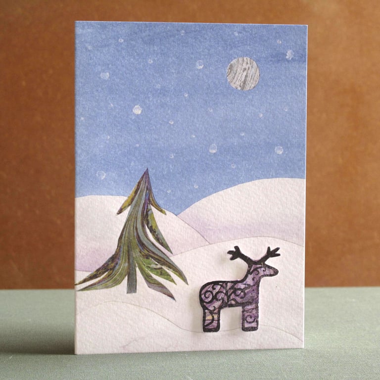 Unique Hand Made Christmas Card with Envelope