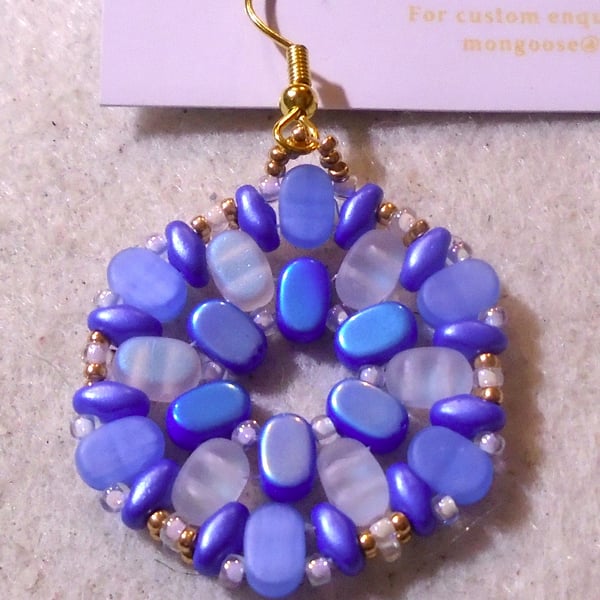 Hexagonal bead earrings (customisable)
