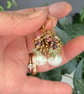 Romantic Pastel Gemstone Pearl Earrings - Image 7