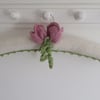 Coat hanger clothes hanger - pink tulips