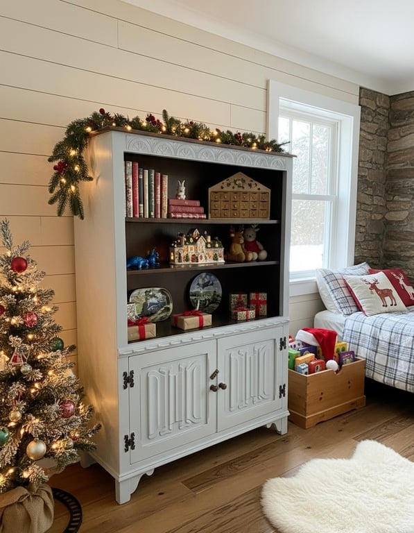 Vintage Jaycee Oak Cabinet, Book Case Display , Restored 