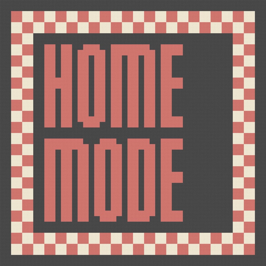 HOME MODE Needlepoint Cushion Pattern - Large Digital Tapestry Chart PDF