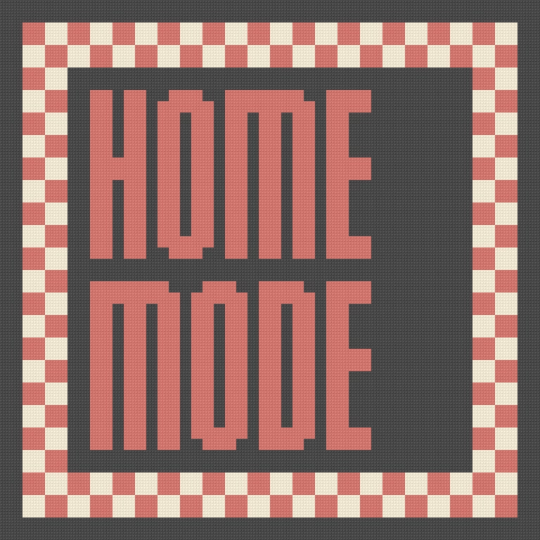 HOME MODE Needlepoint Cushion Pattern - Large Digital Tapestry Chart PDF