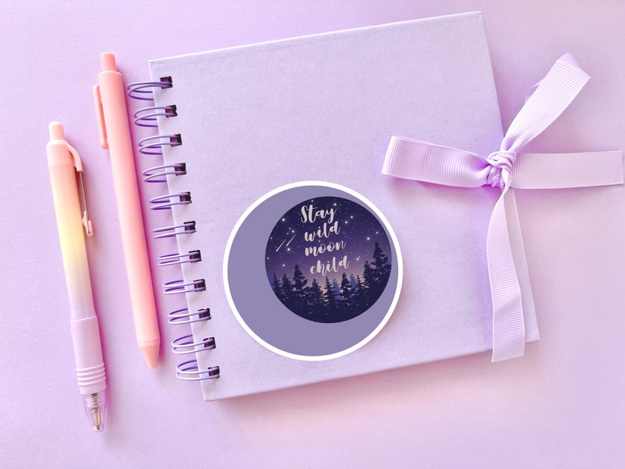 Stay Wild Moon Child Die Cut Sticker