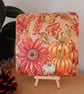 Autumn decoration handpainted in a mix of metallic and non metallic colours.  