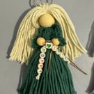 Personalised Guardian Angel - 100% Cotton Macrame Teacher Gift - Custom Name Kee