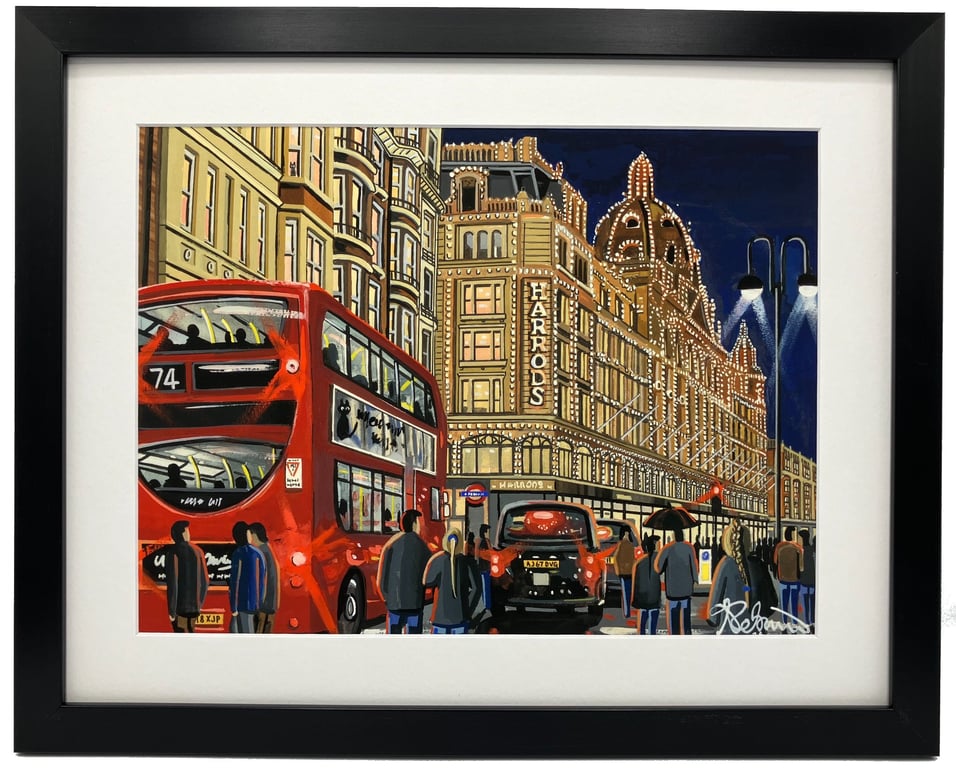 London, Harrods Urban Cityscape Landmark Framed & Unframed Fine Art Print Gift
