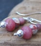 Rose Jade Silver Drop Earrings - Image 9