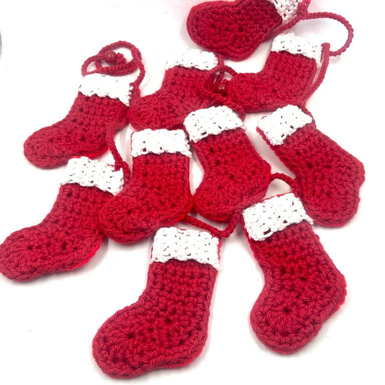 Crochet Stocking Mini Bunting 