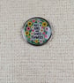 Just a Girl Who Loves Flowers - Flower Themed Badge - Large Resin Topped Pin Bad - Image 1