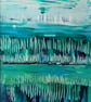'Minty Reeds' Vividly Coloured Original A4 Framed Painting - Image 3