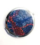 Pocket mirror, compact - dark blue and terracotta - Image 3