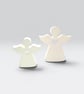 White Angel Ornament with Heart Cutout - Small, Large or Pair - Image 5