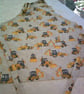 Yellow Tractors and Diggers on a Beige Background Child's Apron - Image 1