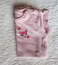 Butterfly, baby vest, age 0-3 months, hand embroidered