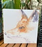 Fox On Watch Greetings Card