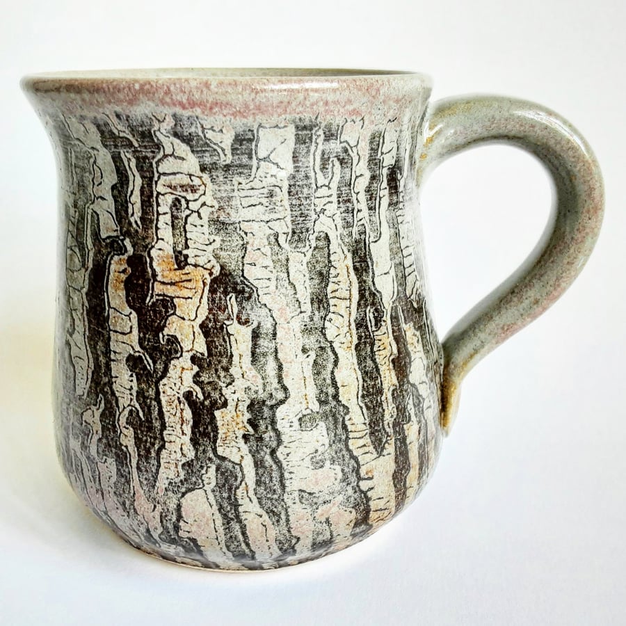Mug - Stoneware - Grey Patterned Ceramic Mug 