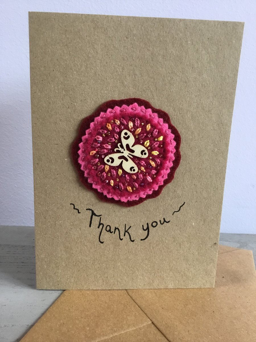 Butterfly Thank You Card