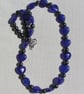 Blue Jade Heart & Black Hematite Gemstone Statement Beaded Necklace - Image 5