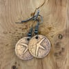 Bright Swift - Handmade Etched Copper Earrings SMALL