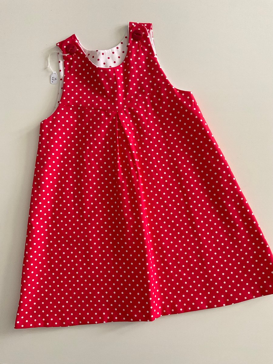Red Polka dot dress age 4