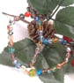 Glass Crystal Beaded Christmas Heart Sun Catcher, Valentine Heart Decoration - Image 3