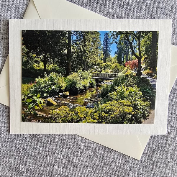 Bodnant Gardens North Wales Large Photographic Card Size 7" x 5" 