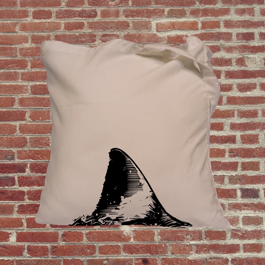 Shark tote bag, from the deep aquatic sea creatures design
