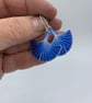 Blue aluminium ginkgo leaf earrings - Image 3