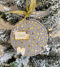 Personalised Gold Star Bauble - Handmade Grey Ornament - Image 2