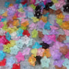50 x Frosted Acrylic Beads - 10mm - Flower - Mixed Colour 