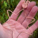 Handmade Copper Star with Spirals for your tree or home 