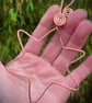 Handmade Copper Star with Spirals for your tree or home 