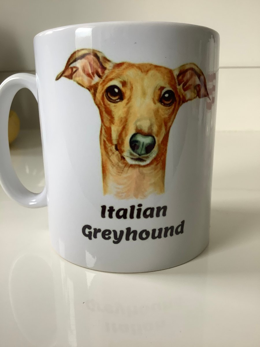 Italian Greyhound Design  Mug ,coffee mug ,dog design. Free P&P