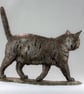  Bronze Resin Walking Cat Statue Large Garden Sculpture - Image 5