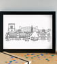 Hatfield Skyline Art Print - Image 2