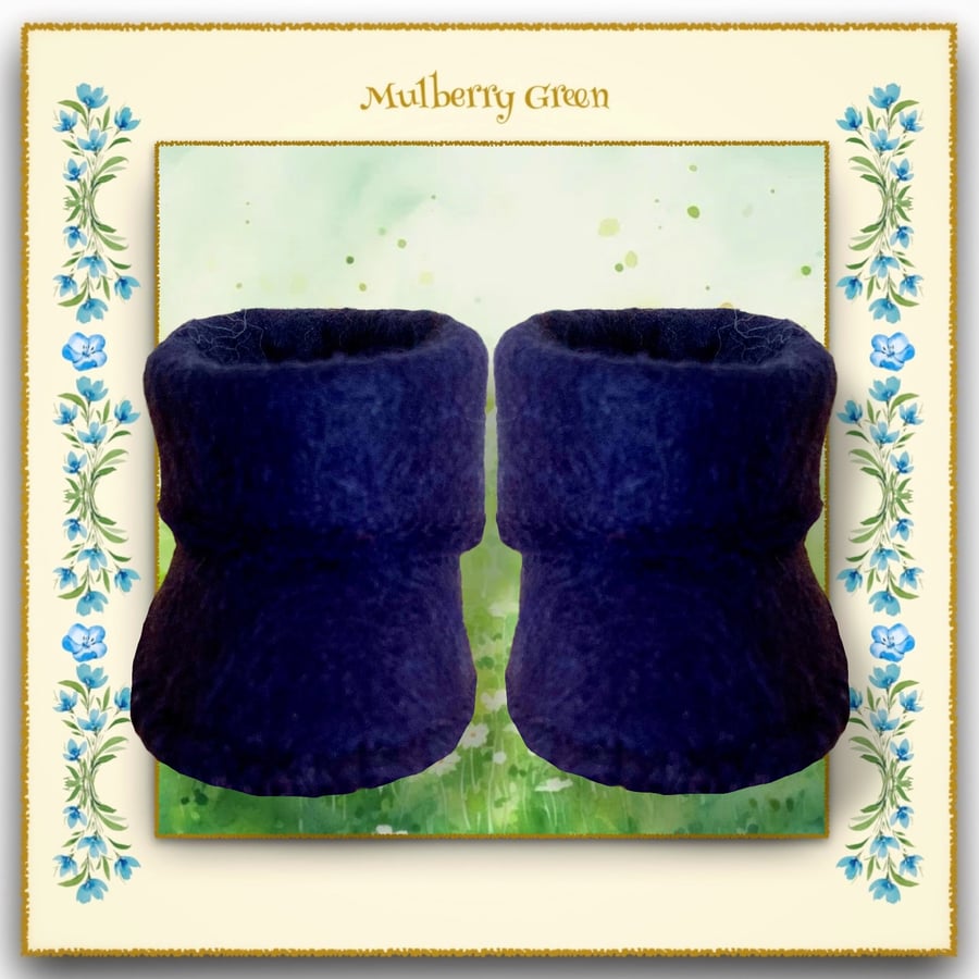 Navy Blue Ankle Boots