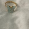 Skylar - pale blue butterfly ring 