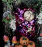 Sparkling Skies Frame Pumpkin Patch Toadstools OOAK Handcrafted - Image 3