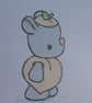 Rhino Dressed As A Peach Blank Card - Image 9